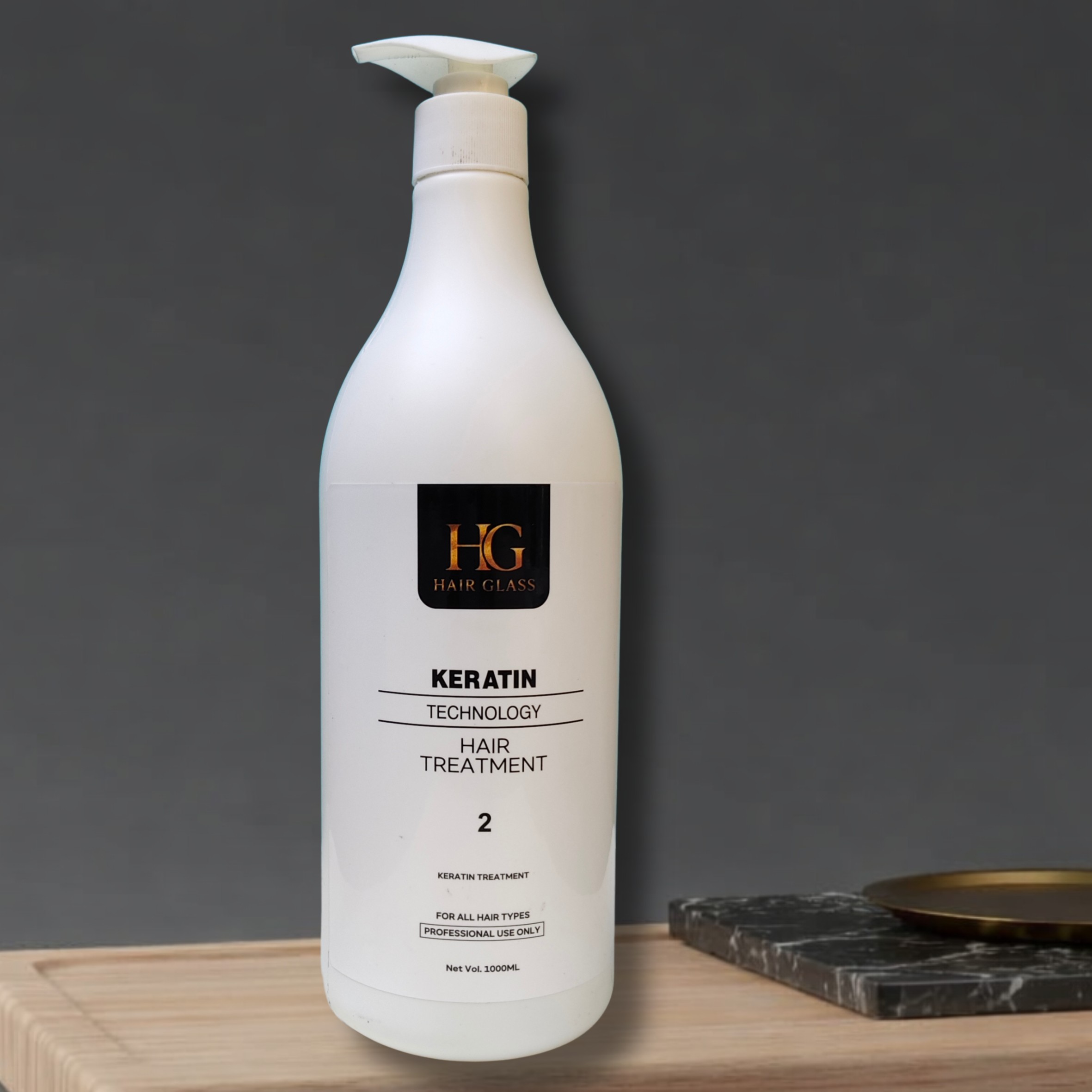 HG Hair Glass Keratin Technology Hair Treatment No. 2 – Professional Smoothing System