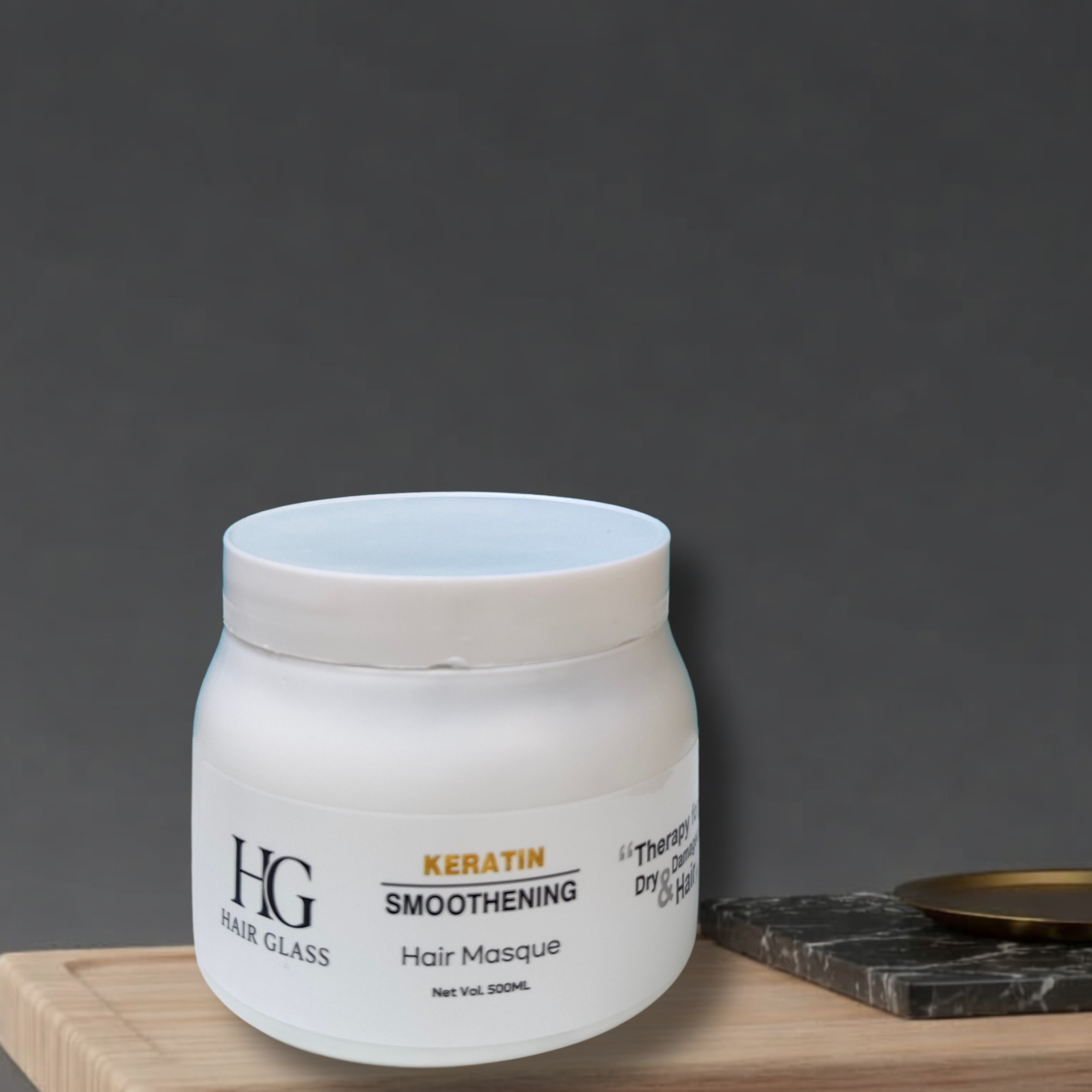HG Hair Glass Keratin Smoothing Hair Masque (500ml) – Therapy for Dry & Damaged Hair