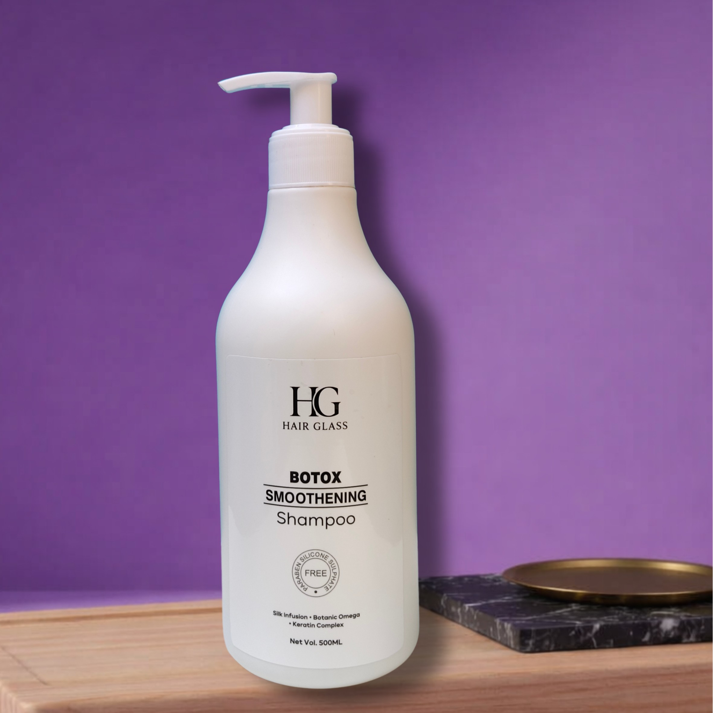 HG Hair Glass Botox Smoothing Shampoo (500ml) – Professional Frizz Control Formula