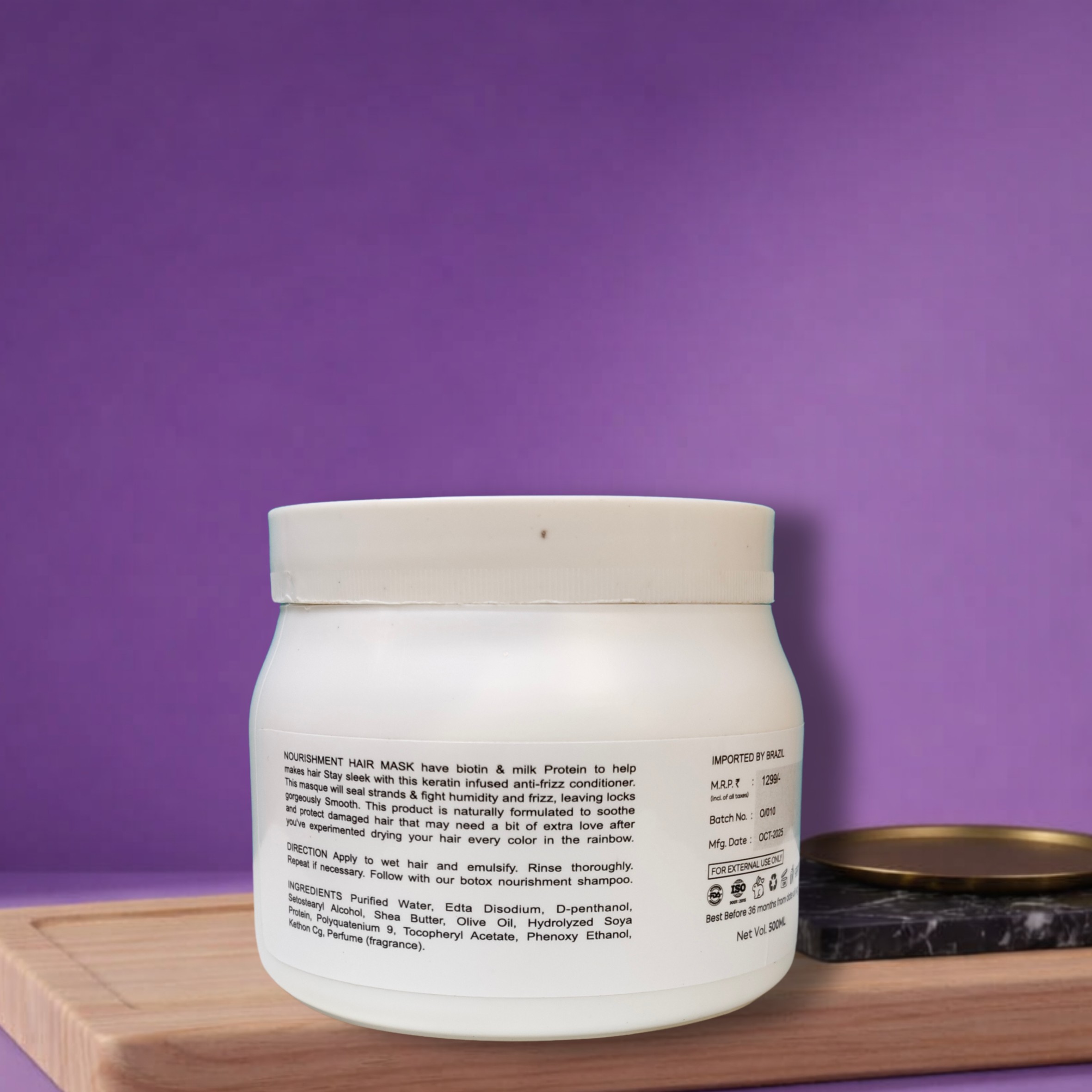 HG Hair Glass Botox Smoothing Hair Masque (500ml) – Deep Repair & Frizz Control - Image 2