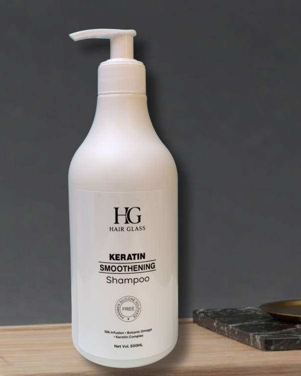 HG Hair Glass Keratin Smoothing Shampoo (500ml) – Frizz Control & Shine Formula