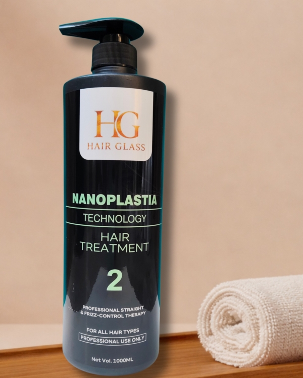 HG Hair Glass Nanoplastia Technology Hair Treatment No. 2 (1000ml) – Professional Straight & Frizz Control System