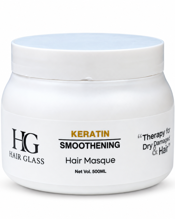 HG Hair Glass Keratin Smoothing Hair Masque (500ml) – Therapy for Dry & Damaged Hair