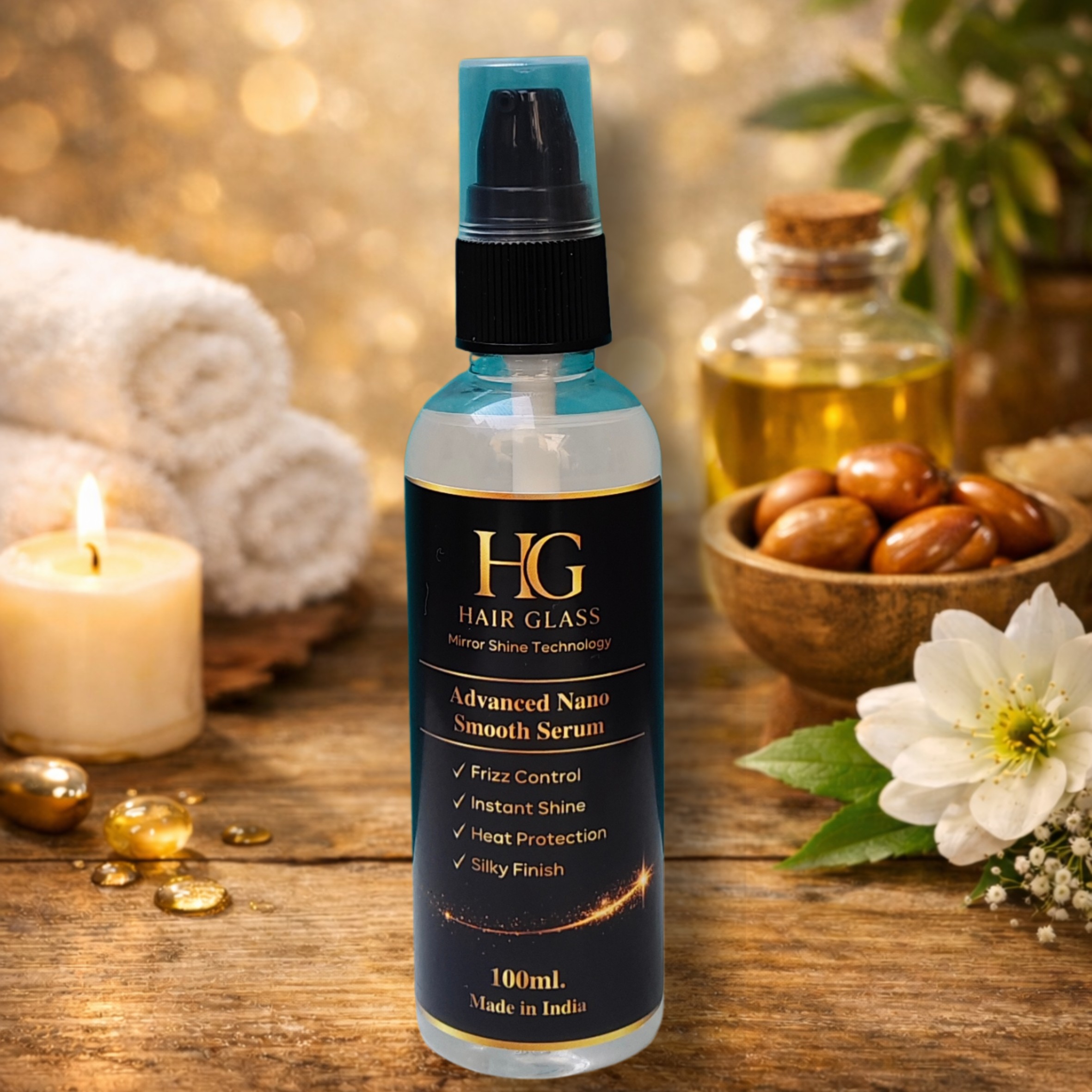 HG Hair Glass Advanced Nano Smooth Serum – Frizz Control & Mirror Shine