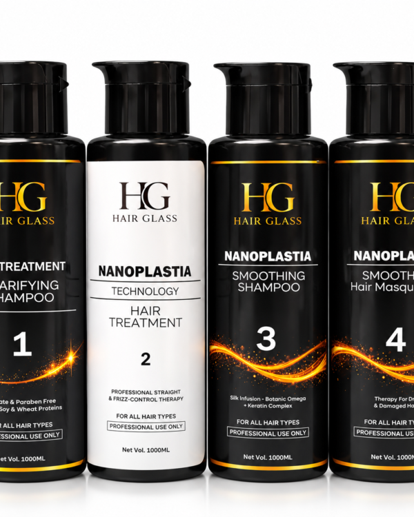 HG Hair Glass Nanoplastia Technology Professional Hair Treatment Kit (4 Step Smoothing System)