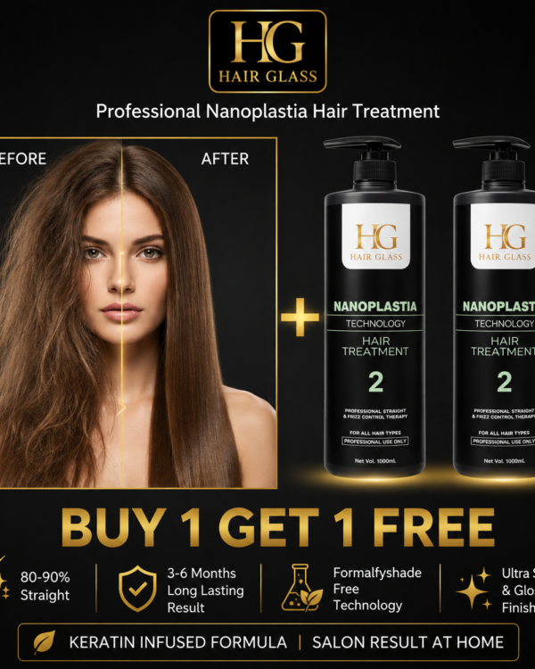 HG Nanoplastia Hair Treatment – Buy 1 Get 1 Free | 2×1000ml