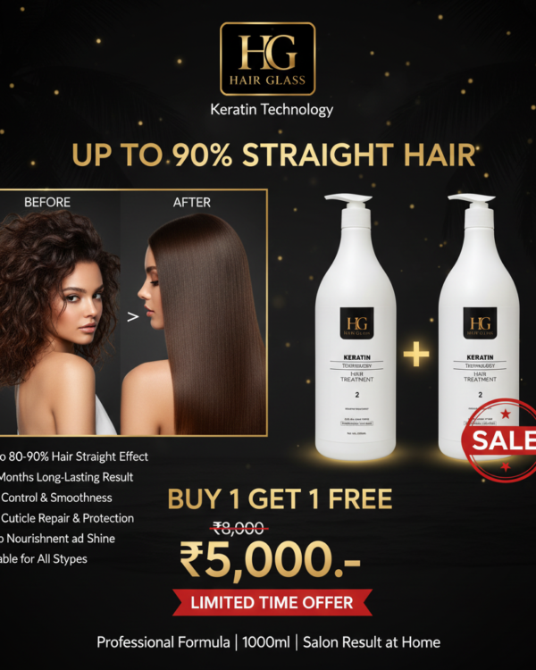 HG Keratin Hair Treatment – Buy 1 Get 1 Free | 2×1000ml