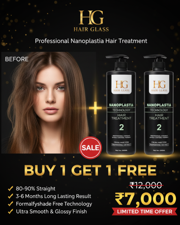 HG Nanoplastia Hair Treatment – Buy 1 Get 1 Free | 2×1000ml