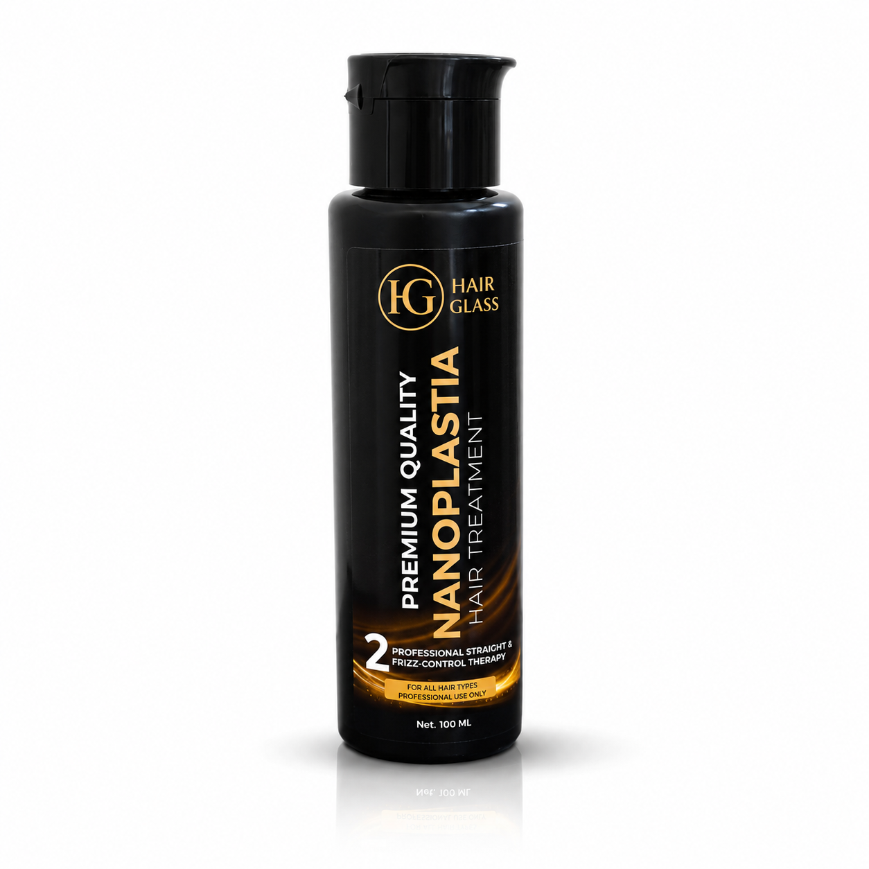 Hair Glass Nanoplastia Demo Kit 100ml | Professional Hair Smoothing Treatment | Mirror Shine & Frizz Control | No Fume, No Itching, No Eyes Burning