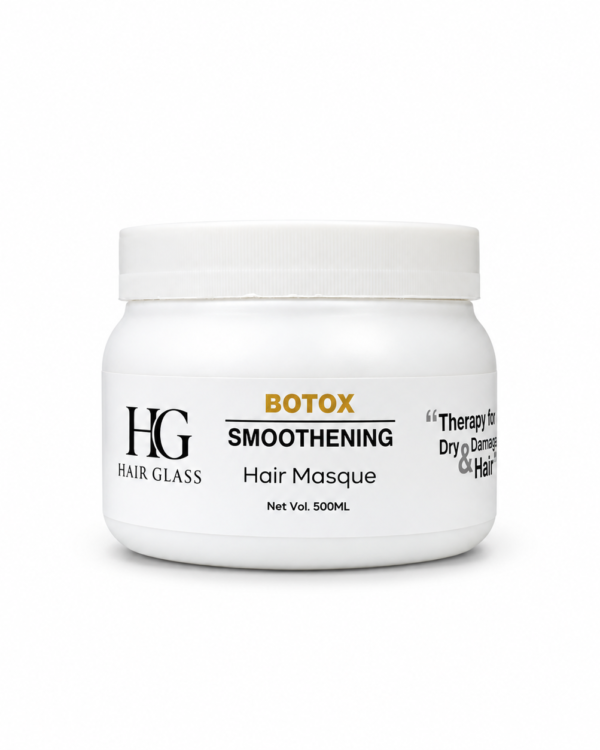 HG HAIR GLASS Nanoplastia Smoothing Hair Masque 500 ML | Professional Hair Care Mask for Smooth-Looking, Soft & Manageable Hair