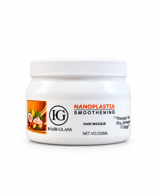 HG Hair Glass Nanoplastia Smoothing Hair Masque 250 ml – Professional Hair Care Mask for Dry and Damaged Hair