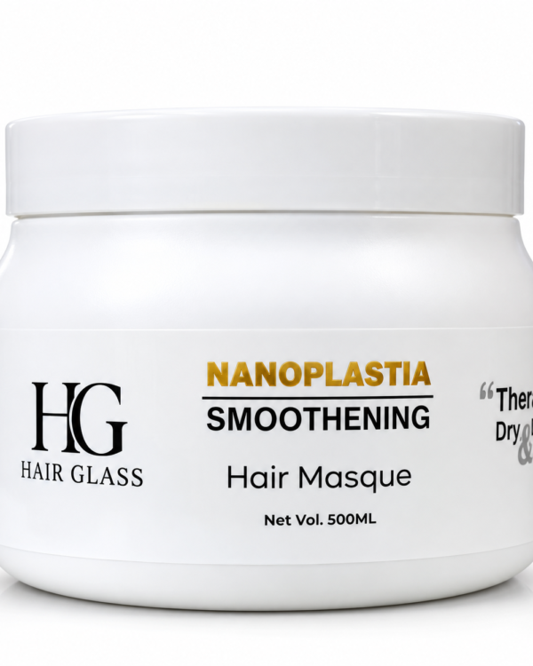 HG HAIR GLASS Nanoplastia Smoothing Hair Masque 500 ML | Professional Hair Care Mask for Smooth-Looking, Soft & Manageable Hair